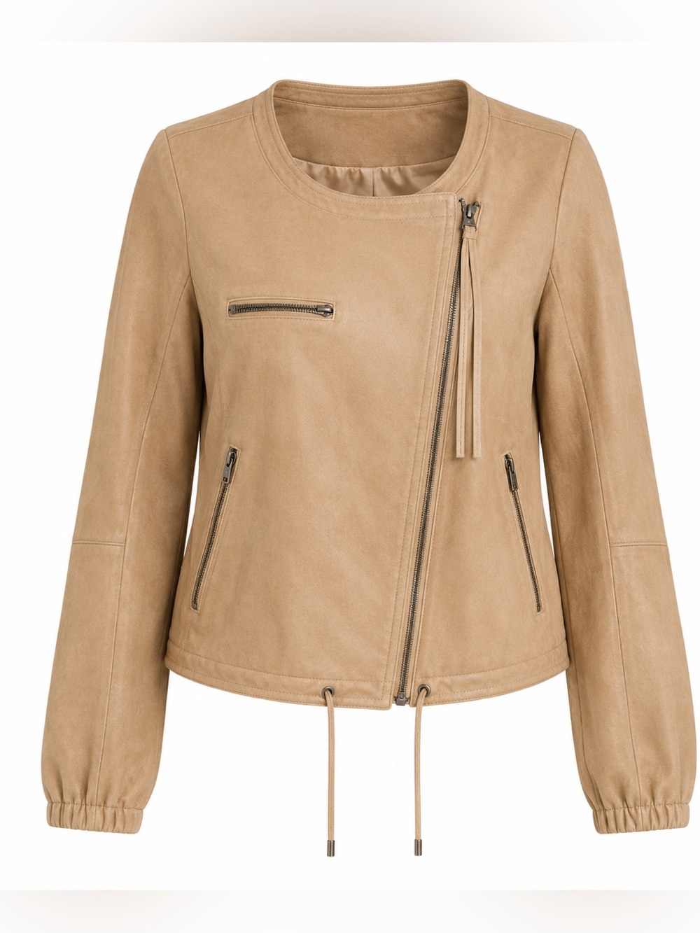 Women's soft leather Tan Jacket